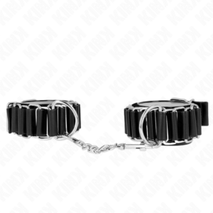 Kink - muÑequeras finas en forma de bisagra negro ajustable 16-22 cm x 3.5 cm