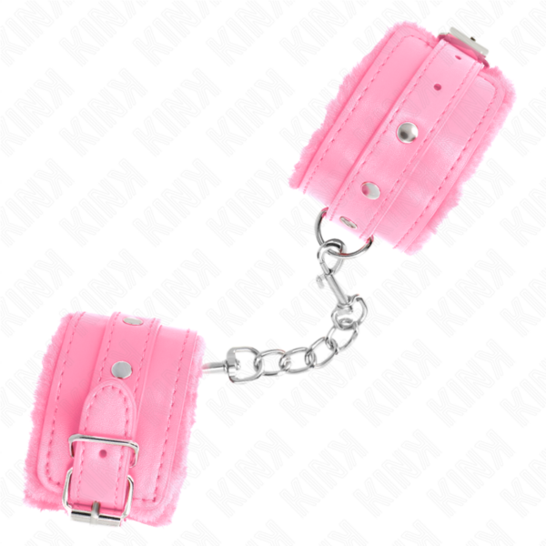 Kink - muÑequeras forradas premium rosa con correa rosa ajustable 17-29 cm x 6 cm