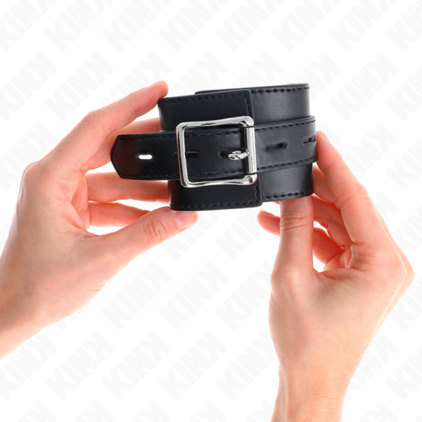 Kink - muÑequeras negro con correa negro ajustable 17-28 cm x 6 cm