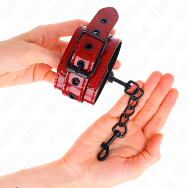 Kink - muÑequeras rojo oscuro 23 x 5 cm