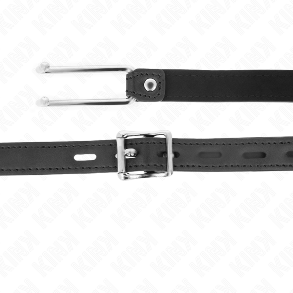 Kink - mordaza gancho de metal 11.5 cm con correa de polipiel ajustable 39-58 cm x 2 cm