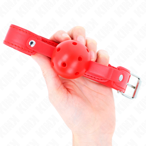 Kink - mordaza de bola 4.5 cm transpirable rojo 65 x 2.5 cm
