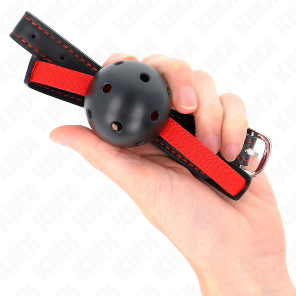 Kink - mordaza de bola 4.5 cm dura hueca con cinturÓn elÁstico 56 x 1.5 cm