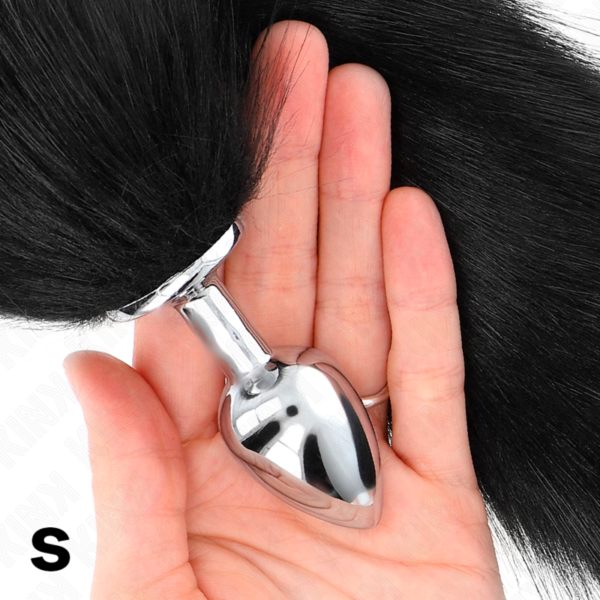 Kink - plug anal talla s 7 x 3 cm con cola sintÉtica 40 cm negro