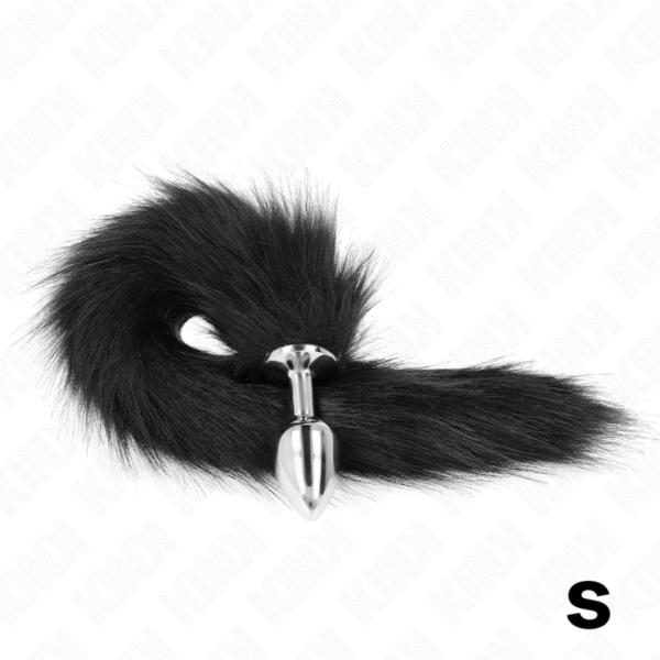 Kink - plug anal talla s 7 x 3 cm con cola sintÉtica 40 cm negro