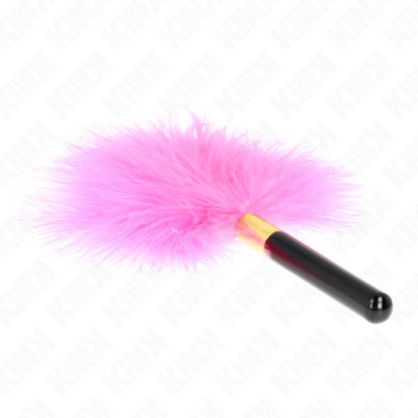 Kink - plumas para cosquillas metal dorado fucsia 18 cm