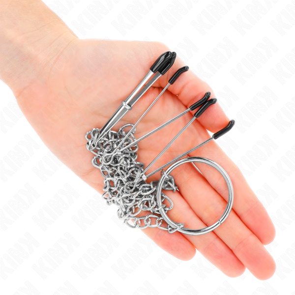 Kink - pinzas para pezones y clÍtoris con cadena 30 cm modelo 1
