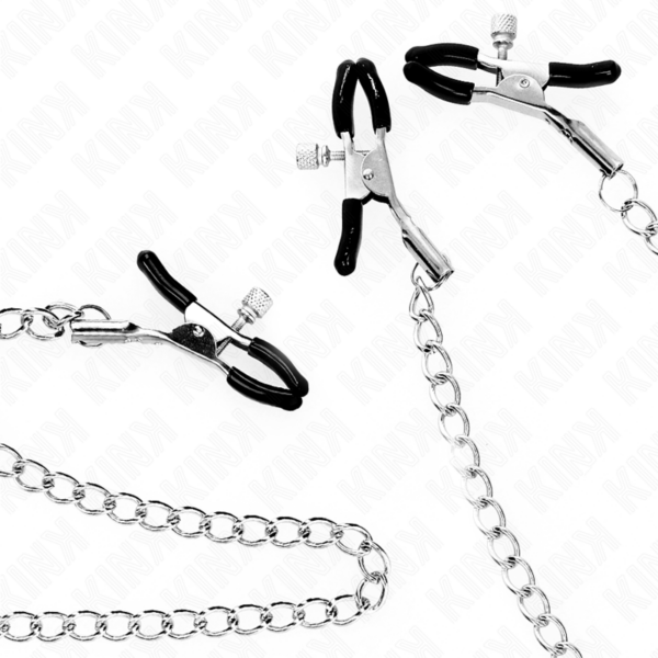 Kink - pinzas para pezones y clÍtoris con cadena 30 cm modelo 2