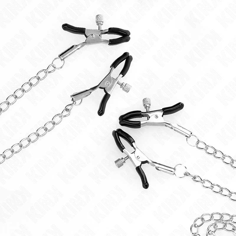 Kink - pinzas para pezones y clÍtoris 4 enganches ajustable plateado