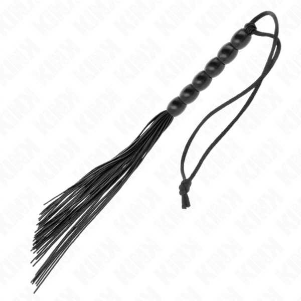 Kink - mini lÁtigo de silicona con agarre 6 bolas negro 26 cm
