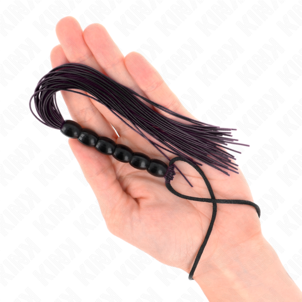 Kink - mini lÁtigo de silicona con agarre 6 bolas negro 26 cm