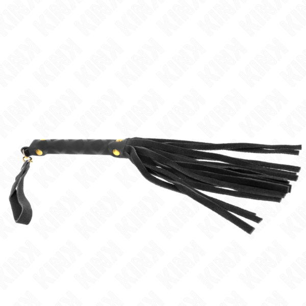Kink - lÁtigo mini piel de ante negro 30 cm