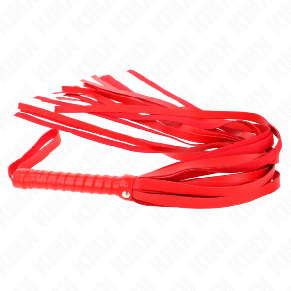 Kink - lÁtigo de cola larga y mango corto rojo 70 cm