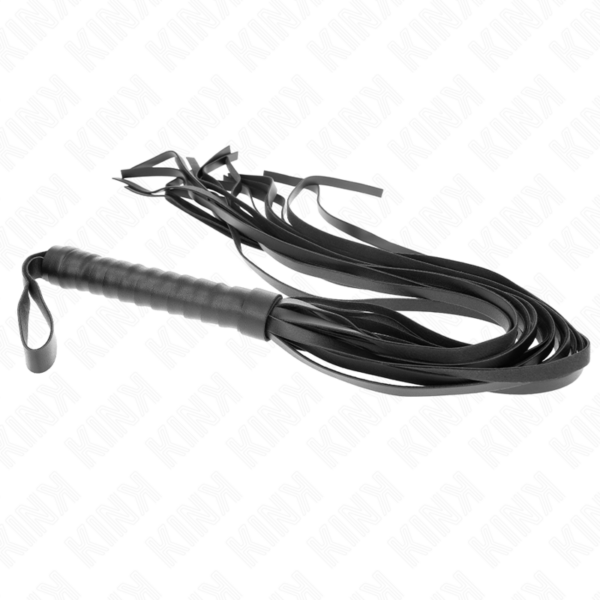 Kink - lÁtigo de cola larga y mango corto negro 70 cm