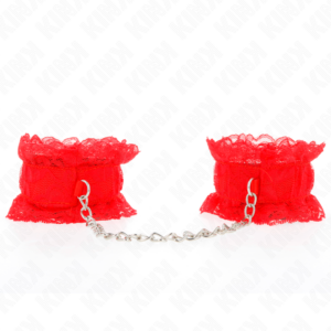 Kink - muÑequeras elÁsticas de encaje rojo