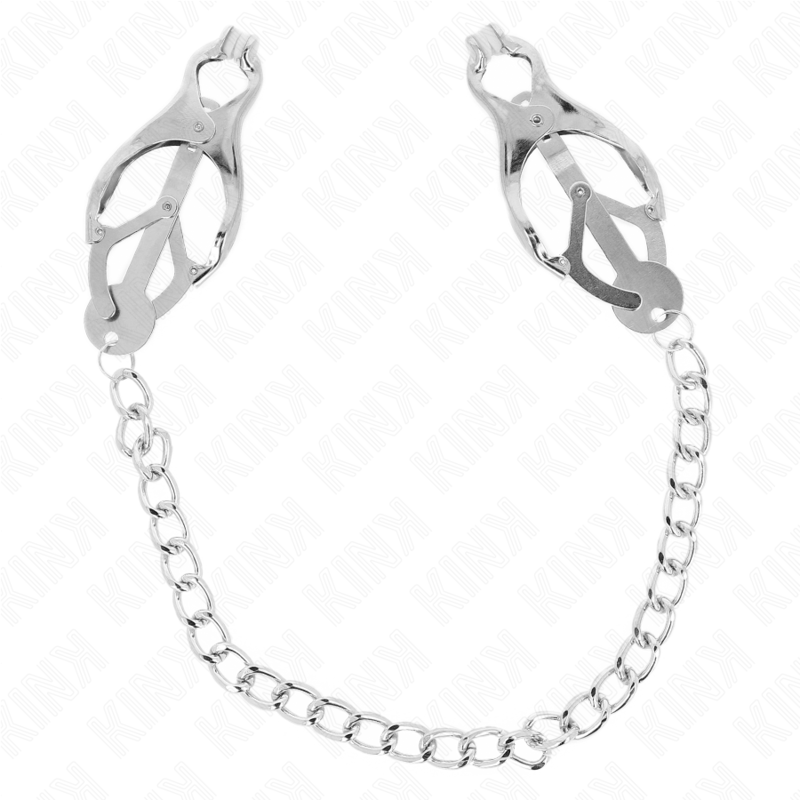 Kink - pinzas para pezones estilo japonÉs con cadena plateado 30 cm