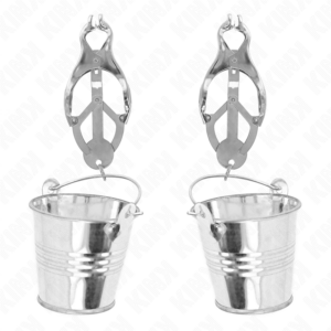 Kink - pinzas para pezones estilo japonÉs con cubos plateado