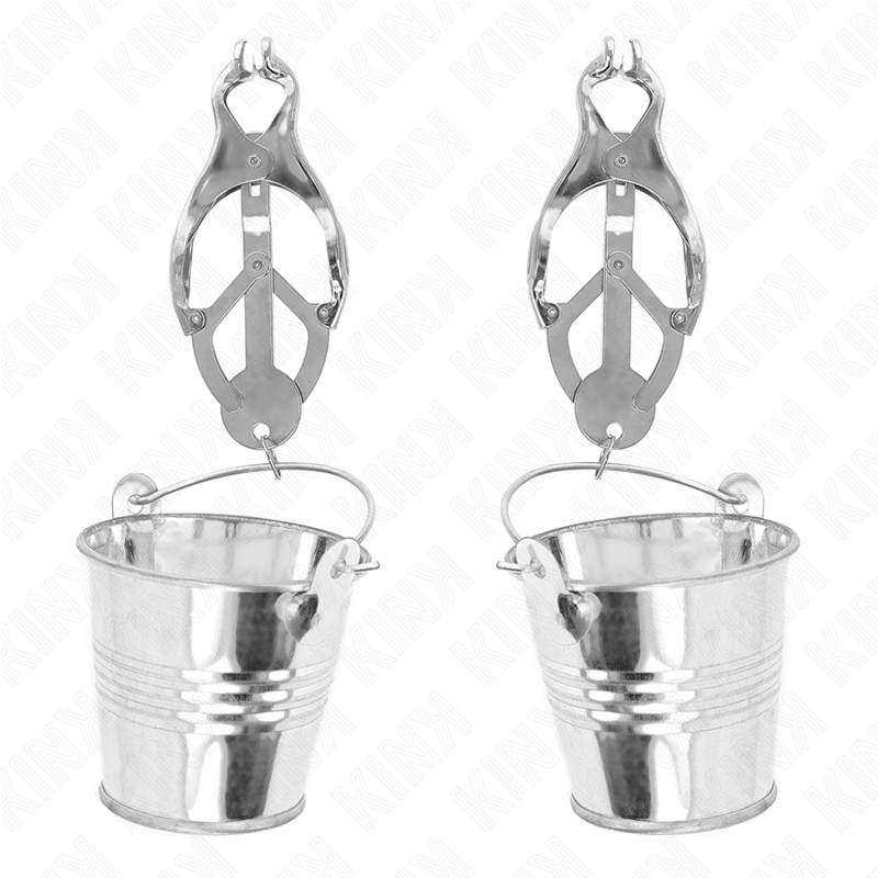Kink - pinzas para pezones estilo japonÉs con cubos plateado