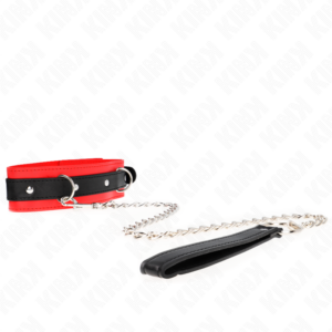 Kink - collar con correa 65 cm modelo bÁsico modelo 3 rojo 53 x 5 cm