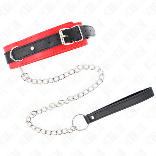 Kink - collar con correa 65 cm modelo bÁsico modelo 3 rojo 53 x 5 cm