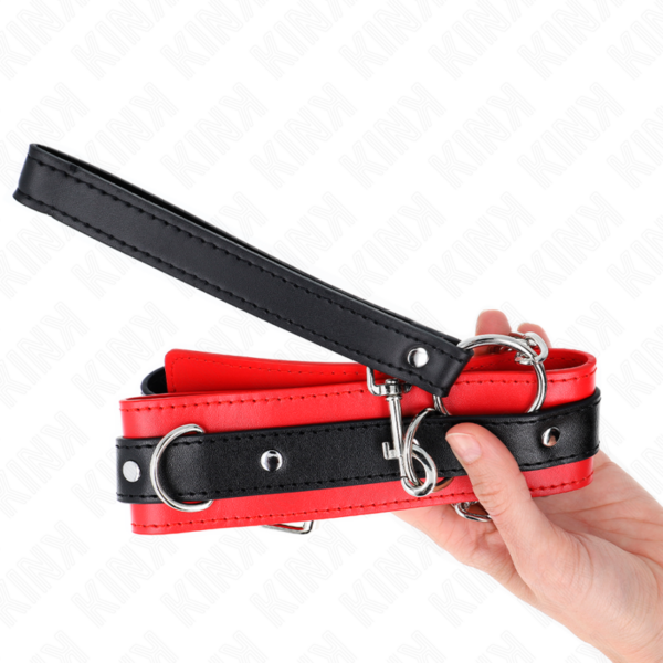 Kink - collar con correa 65 cm modelo bÁsico modelo 3 rojo 53 x 5 cm