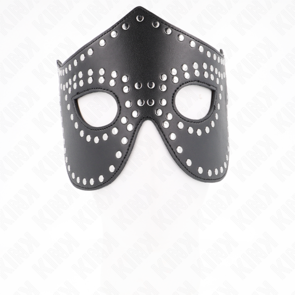 Kink - mÁscara de polipiel con remaches modelo 2 30 x 12 cm