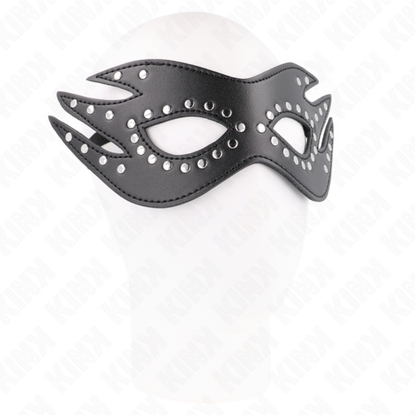 Kink - mÁscara de polipiel con remaches modelo 3 26 x 9.5 cm