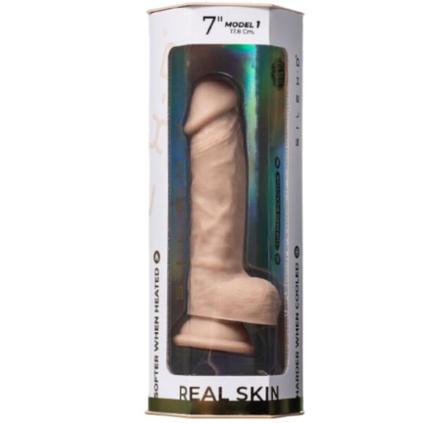 Silexd - modelo 1 real skin pene realÍstico termo reactivo 17.8 cm premium silexpan natural