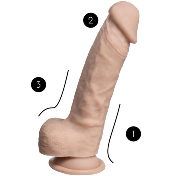 Silexd - modelo 1 real skin pene realÍstico termo reactivo 17.8 cm premium silexpan natural