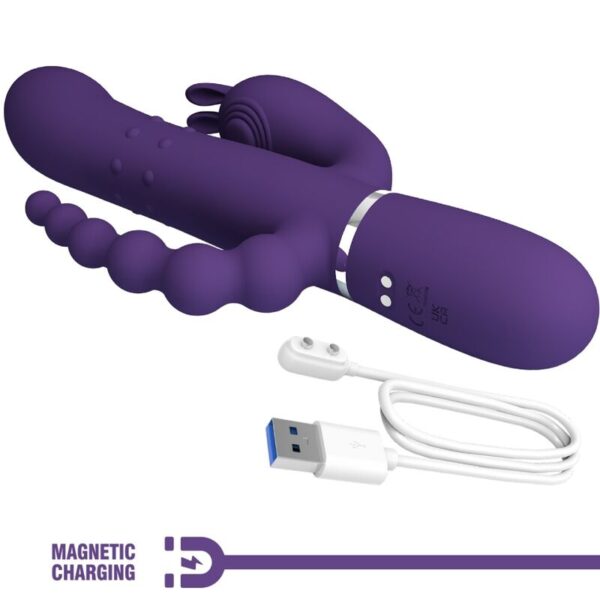 Pretty love - cammy triple vibrador multifunciÓn 4 en 1 morado