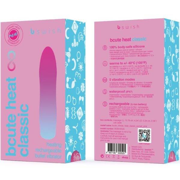 B swish - bcute infinite heat classic vibrador calentable rosa