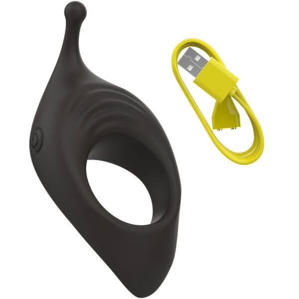 B swish - bcharmed rhythm infinite deluxe anillo para pene 15 vibraciones negro