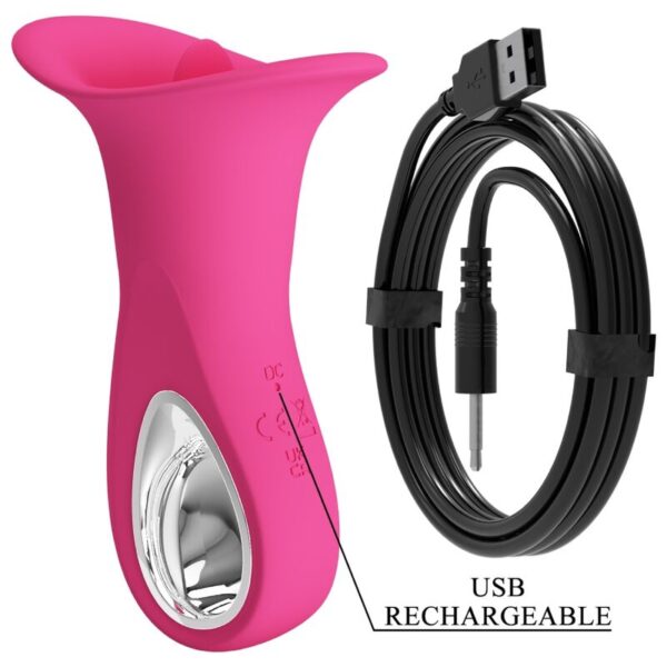 Pretty love - clyde vibrador oral lengua vibradora 12 vibraciones rosa