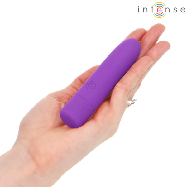 Intense - symone bala vibradora recargable por usb 8 vibraciones morado 10 x 2.2 cm