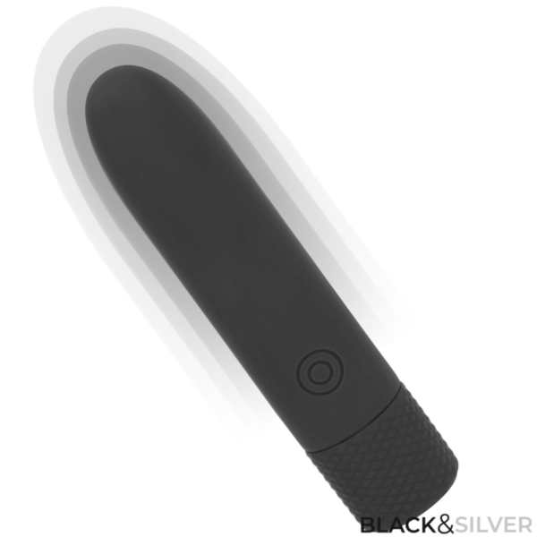 Black & silver - geri bala vibradora recargable por usb 8 vibraciones negro 10 x 2.2 cm