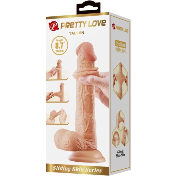 Pretty love - tallen dildo realÍstico 22 cm natural