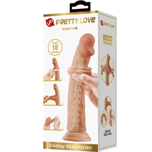 Pretty love - sharife dildo realÍstico 25 cm natural