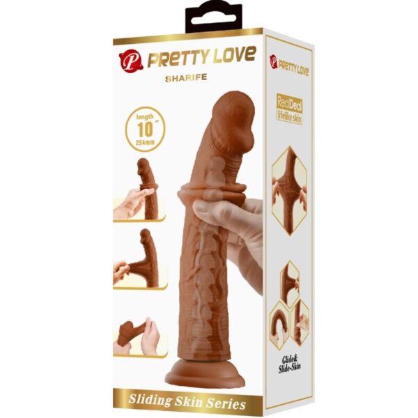 Pretty love - sharife dildo realÍstico 25 cm mulato