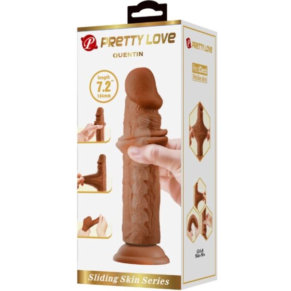 Pretty love - quentin dildo realÍstico 18 cm mulato