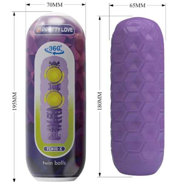 Pretty love - twin balls masturbador masculino morado