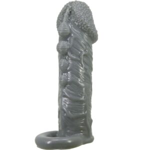 Pretty love - funda realÍstica alargadora y retardante para pene gris