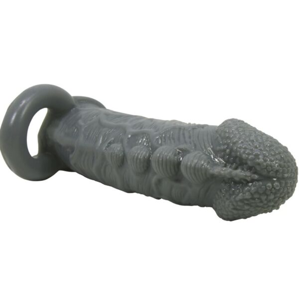 Pretty love - funda realÍstica alargadora y retardante para pene gris