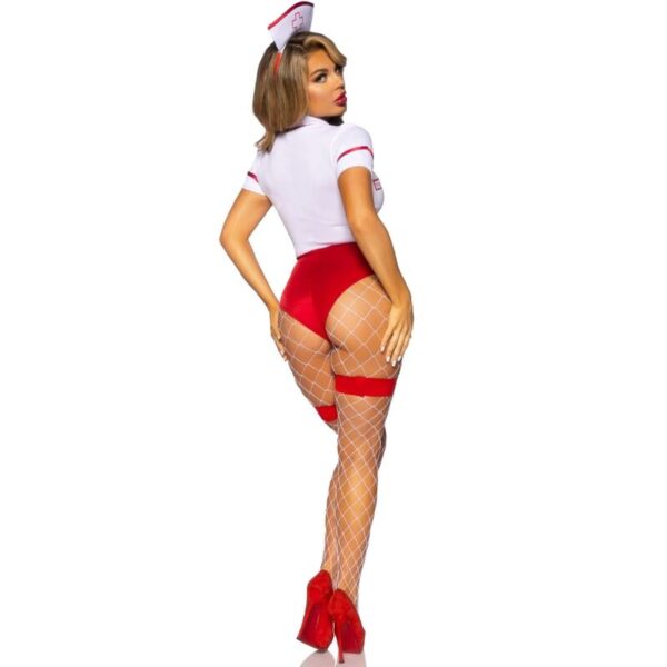 Leg avenue - disfraz enfermera sexy rojo/blanco m