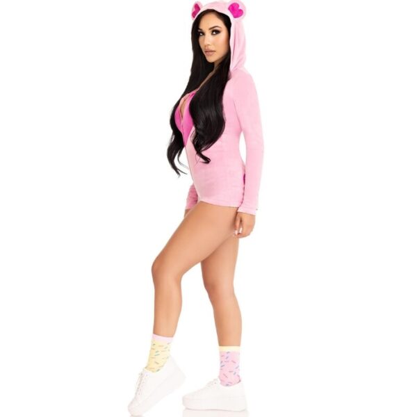 Leg avenue - body osito terciopelo rosa m