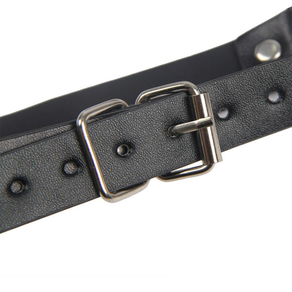 Subblime - 953720 pinzas para el pecho con correa de cuero bondage negro talla Única