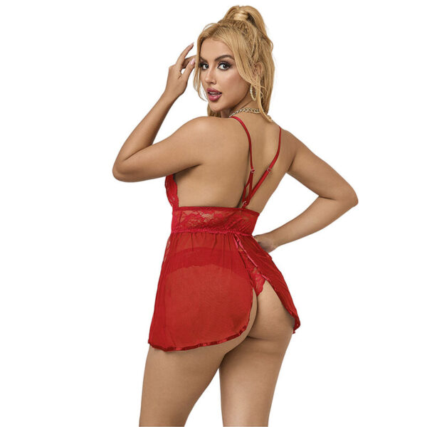 Subblime - 953836 babydoll apertura trasera + pantie rojo s/m