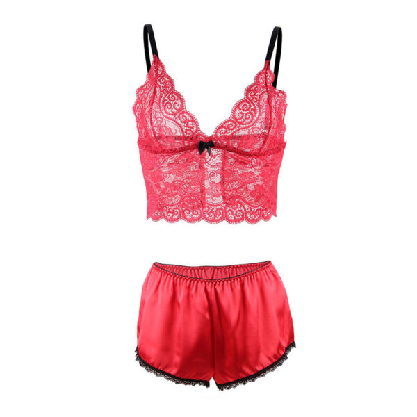 Subblime - 953904 set 3 piezas encaje y saten rojo l/xl