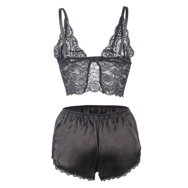 Subblime - 953928 set 3 piezas encaje y saten negro l/xl
