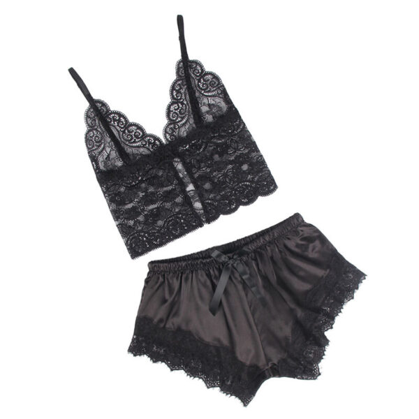 Subblime - 953942 pijama sexy saten y  encaje negro l/xl