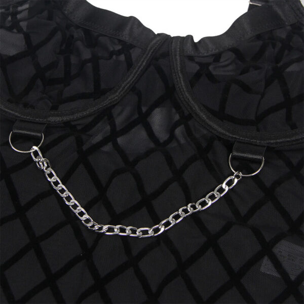 Subblime - 954277 body con cadenas + ligueros negro l/xl